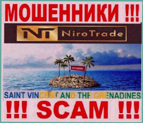 NiroTrade спрятались на территории Сент-Винсент и Гренадины и беспрепятственно крадут депозиты