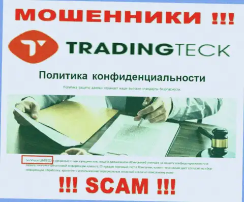 TradingTeck Com - это РАЗВОДИЛЫ, принадлежат они SecVision LTD