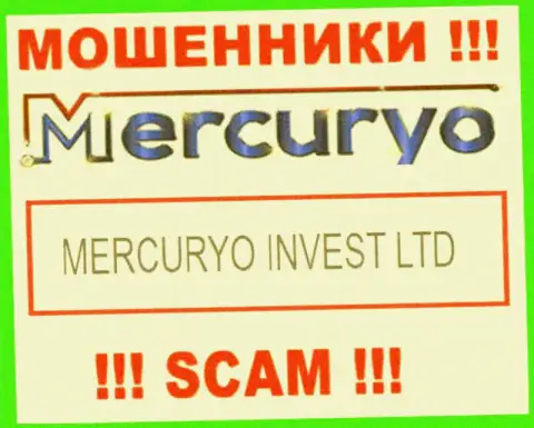 Юридическое лицо Меркурио - это Mercuryo Invest LTD, именно такую инфу разместили мошенники у себя на сайте