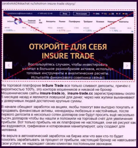 Обзор Insure Trade, который взят на одном из сайтов-отзовиков