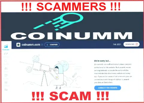 There isn't information about Coinumm Com cheaters on SimilarWeb