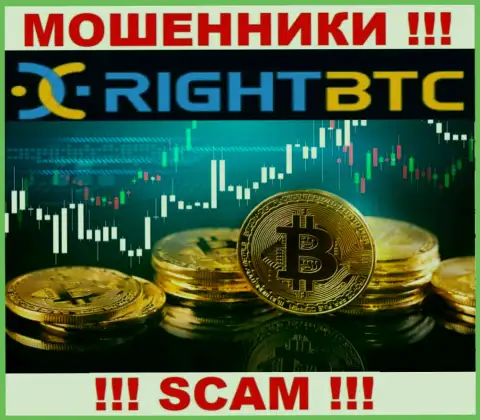 Очень рискованно верить RightBTC Com, оказывающим услугу в сфере Crypto trading