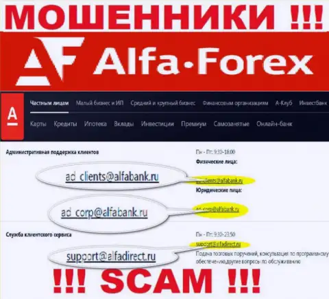 Не вздумайте связываться через е-мейл с организацией AlfaForex - это ВОРЮГИ !