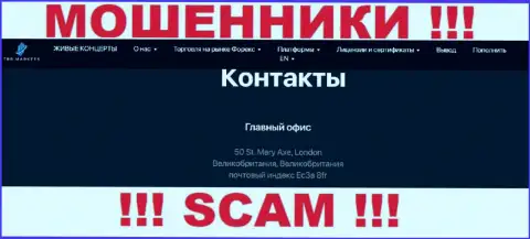 Приведенный адрес на веб-портале ТРСМ ЛТД это ЛОЖЬ !!! Избегайте данных мошенников