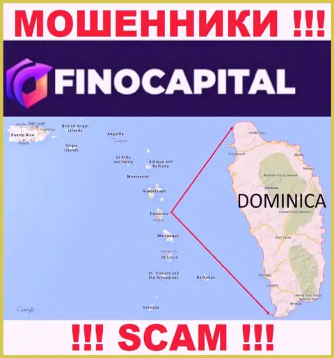 Официальное место регистрации FinoCapital на территории - Доминика