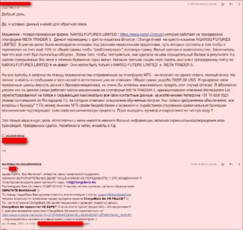 Жалоба на незаконные проделки интернет-махинаторов Нарскью