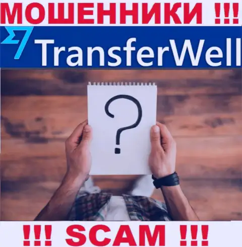 О лицах, которые управляют конторой TransferWell Net ничего не известно