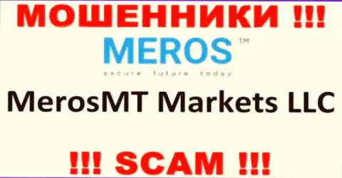 Компания, которая управляет кидалами Meros TM - это MerosMT Markets LLC
