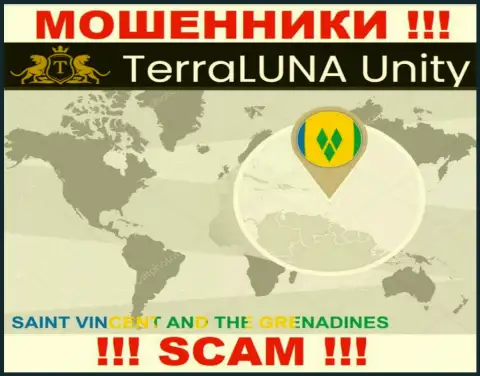 Юридическое место регистрации internet мошенников TerraLuna Unity - Saint Vincent and the Grenadines