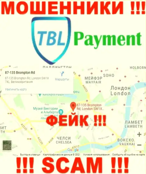 С незаконно действующей компанией TBL Payment не работайте совместно, данные в отношении юрисдикции неправда