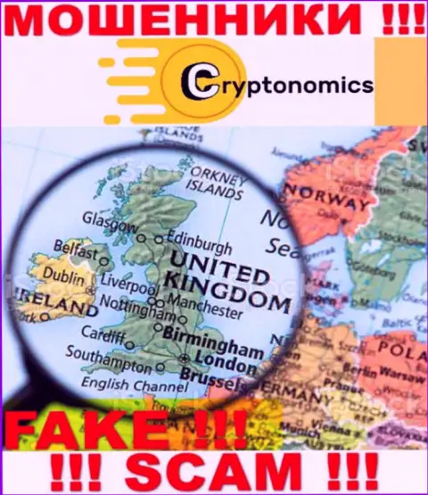 Воры Crypnomic не публикуют правдивую информацию относительно их юрисдикции
