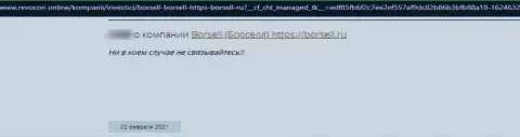 Borsell - это ВОР ! Промышляющий в сети интернет (реальный отзыв)
