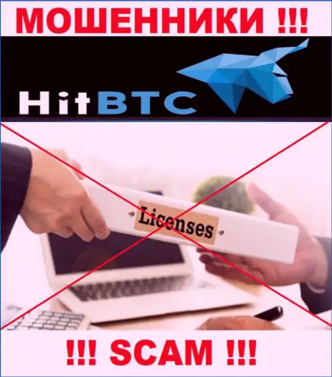 Ни на ресурсе HitBTC Com, ни во всемирной internet сети, инфы о лицензионном документе данной организации НЕ ПРЕДОСТАВЛЕНО