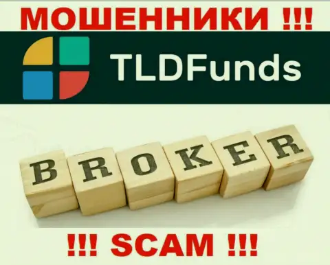 Основная деятельность TLDFunds - это Broker, будьте очень бдительны, прокручивают делишки противоправно