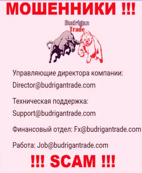 Не пишите письмо на e-mail Budrigan Ltd - это интернет-аферисты, которые отжимают финансовые средства наивных людей