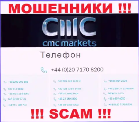 Ваш телефонный номер попал в руки интернет-аферистов CMC Markets - ожидайте вызовов с разных номеров телефона
