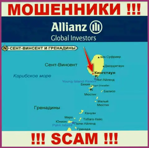 Allianz Global Investors беспрепятственно лишают средств, т.к. пустили корни на территории - Кингстаун, Сент-Винсент и Гренадины
