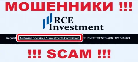 RCE Investment internet мошенники и их регулятор: ASIC тоже