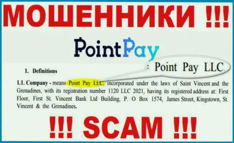 Point Pay LLC - это компания, владеющая мошенниками PointPay Io