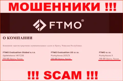 FTMO - очередной разводняк, адрес регистрации компании - фейковый