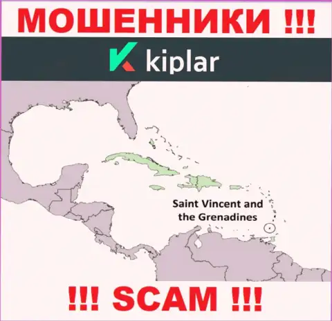 МОШЕННИКИ Kiplar зарегистрированы очень далеко, а именно на территории - Сент-Винсент и Гренадины