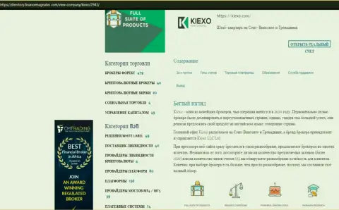 Обзор об работе ФОРЕКС брокерской организации Киехо Ком, размещенный на веб-сервисе Directory FinanceMagnates Com