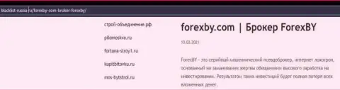 Автор обзора говорит о мошенничестве, которое постоянно происходит в конторе Forex BY