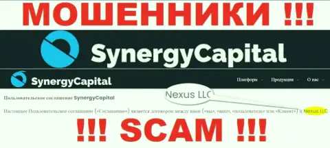Юридическое лицо, управляющее интернет обманщиками SynergyCapital Top - это Nexus LLC