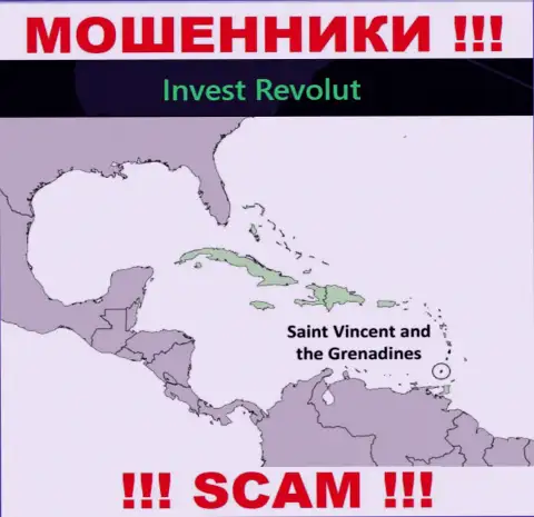 Инвест Револют базируются на территории - St. Vincent and the Grenadines, избегайте совместной работы с ними