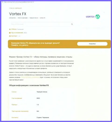 Как зарабатывает деньги Vortex FXразводила, обзор организации