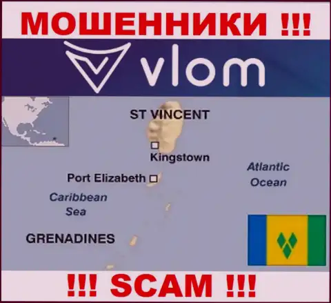 Влом Лтд имеют регистрацию на территории - Saint Vincent and the Grenadines, остерегайтесь сотрудничества с ними