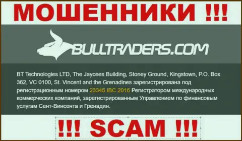 Bulltraders это РАЗВОДИЛЫ, регистрационный номер (23345 IBC 2016) этому не препятствие