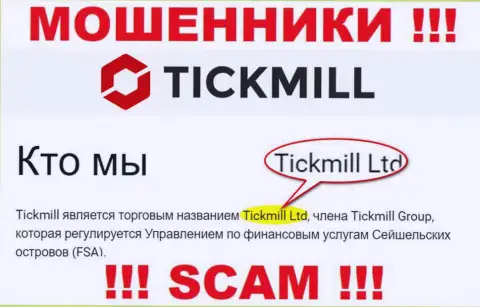 Опасайтесь мошенников Tickmill - присутствие сведений о юридическом лице Tickmill Ltd не сделает их добросовестными