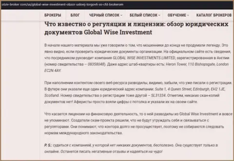 Возмущенный отзыв валютного игрока о незаконных действиях Forex дилинговой конторы ГлобалВайсИнвестмент