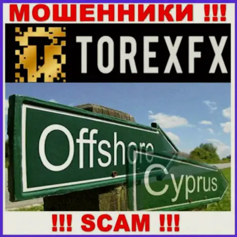 Юридическое место регистрации TorexFX на территории - Cyprus